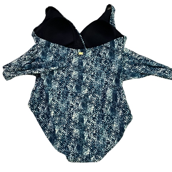 LAST CHANCE!!! ✅ 2 FOR $20!!! NWT Jones NY Blue Mood Snakeskin Halter Tie One - Picture 7 of 15